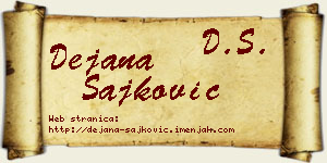 Dejana Šajković vizit kartica